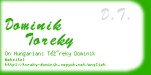 dominik toreky business card